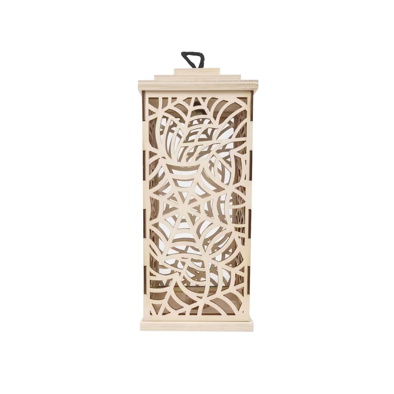 10" DIY LED Web Wood Lantern Décor by Make Market®